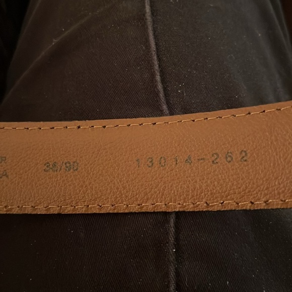 Joseph Abboud Men’s Brown Italian Leather Belt Brushed Distressed Brass Buckle - Picture 10 of 16